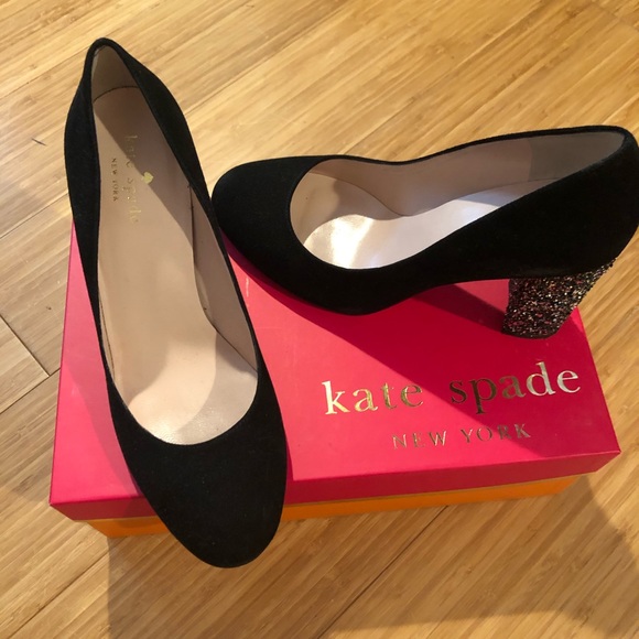Kate Spade Black Suede Shoes - Picture 1 of 6